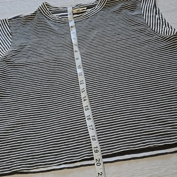 Madewell Structured Tee in Stripe | Coastal Chic Sleeveless Top Women's XXS - Picture 6 of 12